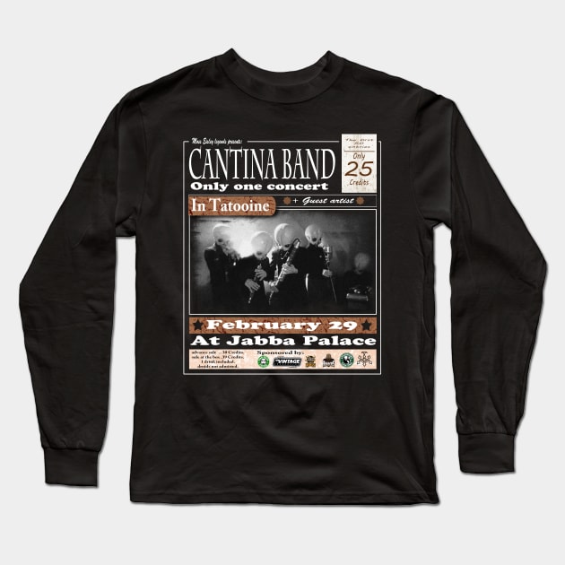 cantina band blak background Long Sleeve T-Shirt by doctoralien